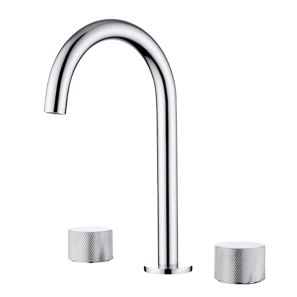 Kibi Circular X 8 Bathroom Sink Widespread Faucet with Drain Assembly KBF1026CH - main